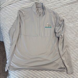 Nike Men's Gray super bowl LIV Quarter-Zip Jacket